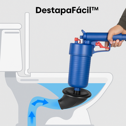 DestapaFácil™ – Pistola Neumática para Destapar Inodoros y Cañerías sin Esfuerzo
