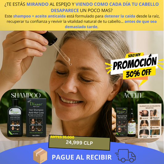 Disaar™ Combo Aceite + Shampoo Anticaída (Paga al Recibir en Casa 🤝🚚 )