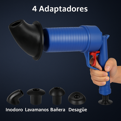 DestapaFácil™ – Pistola Neumática para Destapar Inodoros y Cañerías sin Esfuerzo