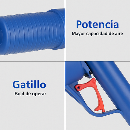 DestapaFácil™ – Pistola Neumática para Destapar Inodoros y Cañerías sin Esfuerzo